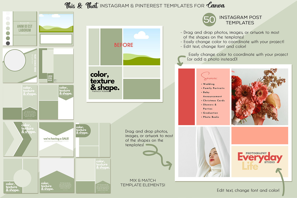 Canva Social Media Templates, a Templates & Theme by Studio Kitsch (Photo 6 of 9)
