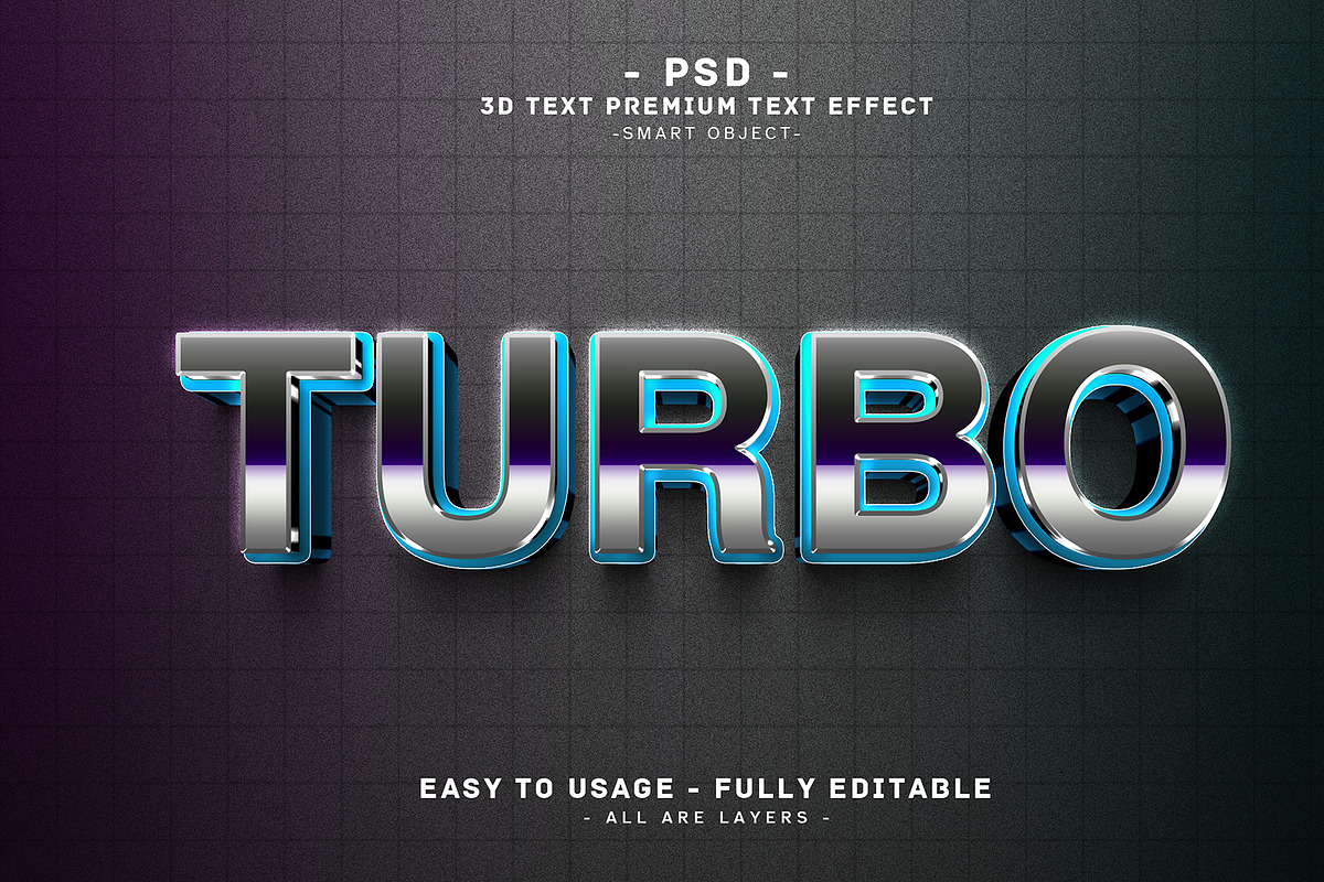 Editable 3D Text Effect TURBO, a Layer Style Add-On by Md Jahidul99