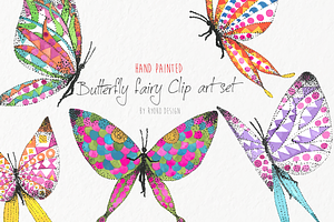Butterfly fairy watercolor
