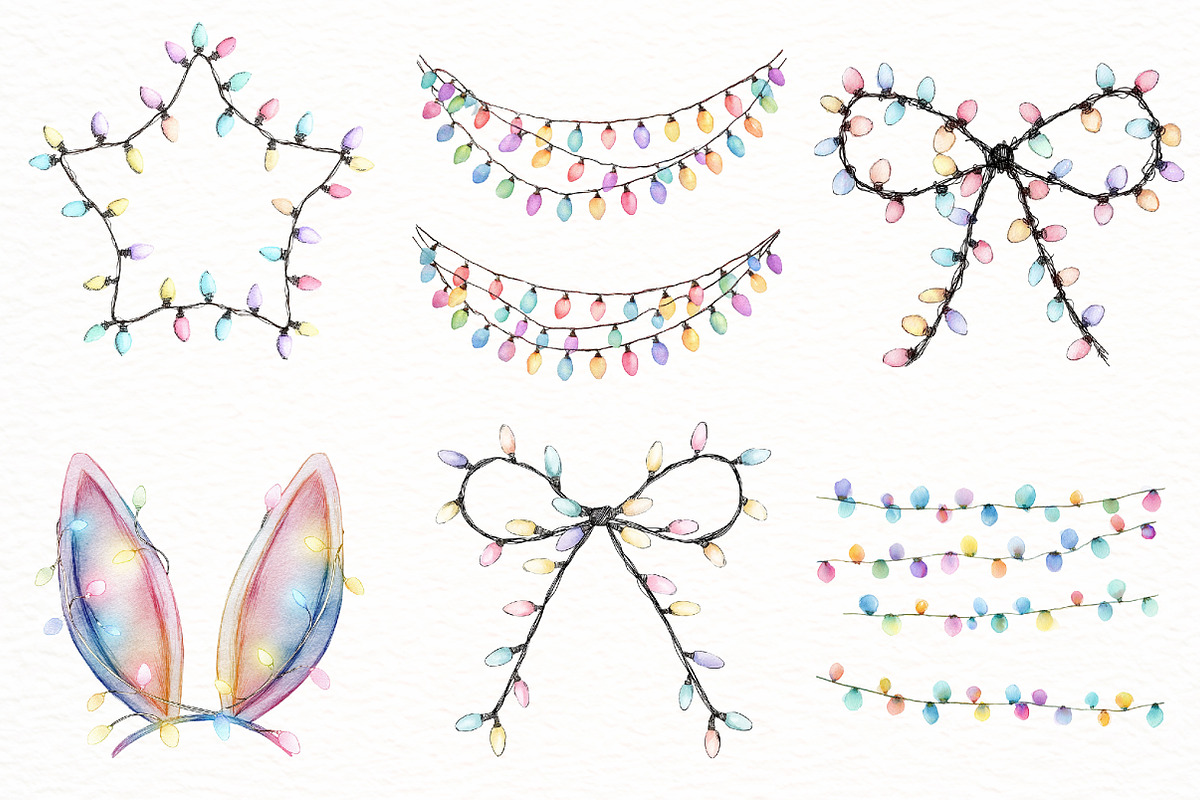 Easter Lights Clipart, an Illustration by Designworld (Photo 3 of 5)