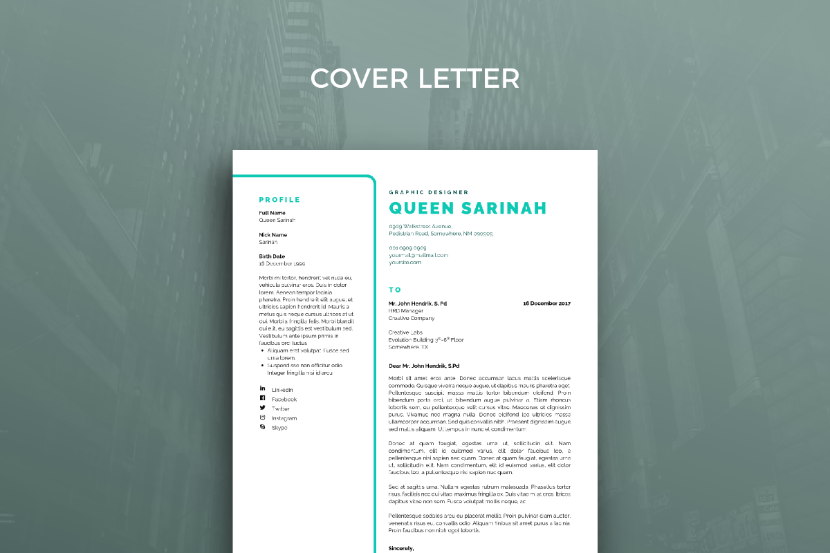 Resume Template 42, a Resume Template by graphicalcium (Photo 3 of 3)