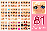 vector BIG avatars SET, a Templates & Theme by WINDmade (Thumbnail 17 of 40)