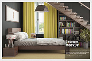 Curtain Bedroom Mock-up, a Household Mockup by IsometricWorld (Thumbnail 3 of 5)