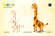 Joyful Crayon Photoshop Brushes, a Brush Add-On by brushapes.com (Thumbnail 6 of 10)