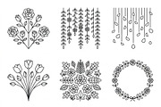 Bundles Set Floral Wedding Icons, an Outline Icon by adenpinkstore (Thumbnail 24 of 44)