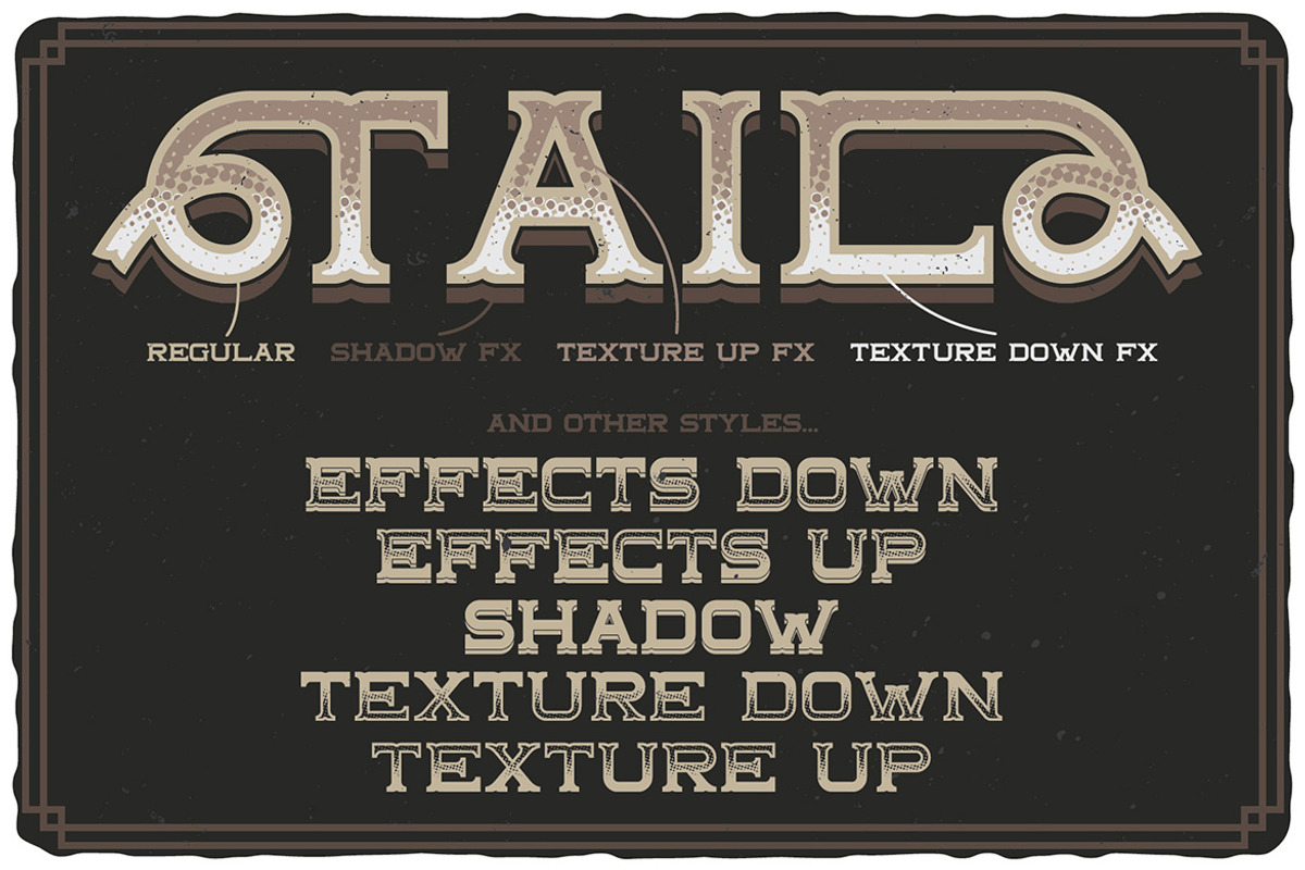 Tailface Vintage Layered Font, a Serif Font by JumboDesign (Photo 5 of 6)