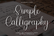 Simple Calligraphy, a Handwritten Font by InermediaSTUDIO (Thumbnail 1 of 7)