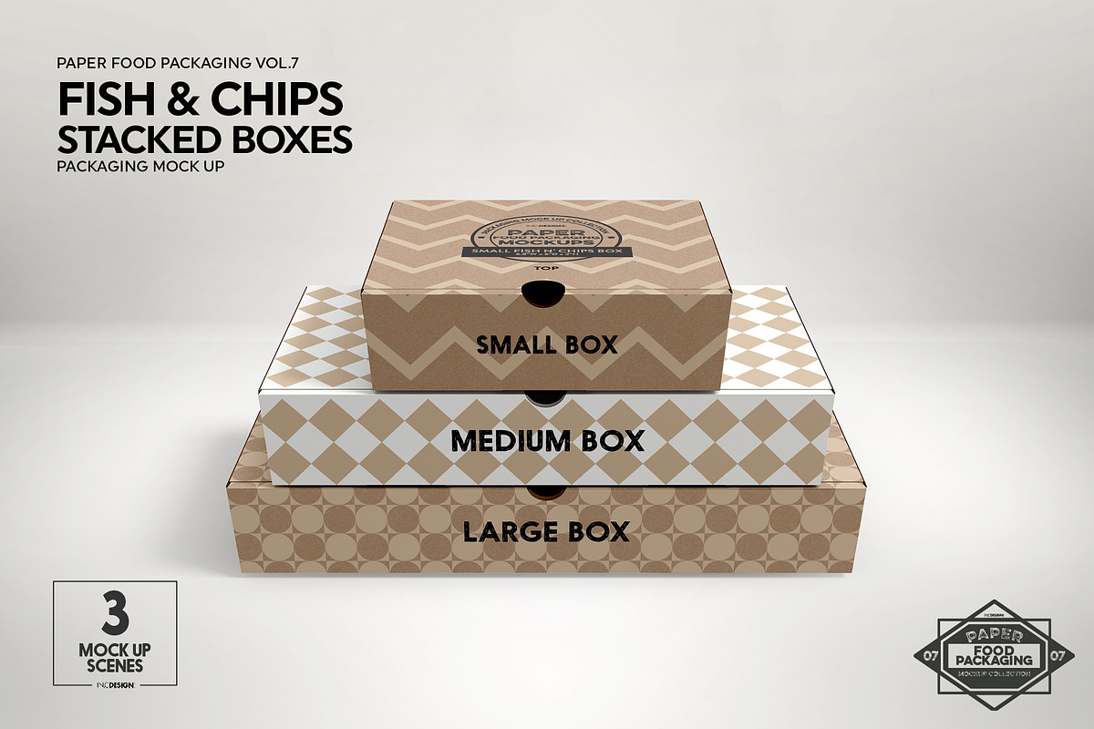 VOL.7 Food Box Packaging Mockups, a Cups & Container Mockup by INCDesign (Photo 9 of 21)