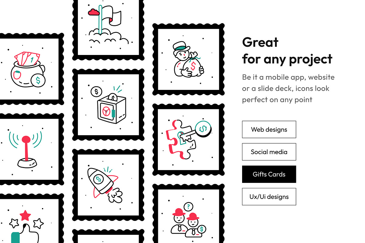 Animated Business Icon Set, an Outline Icon by Vectors Market (Photo 2 of 8)