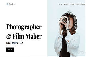 Modern Photography Portfolio, a Templates & Theme by mild web designs