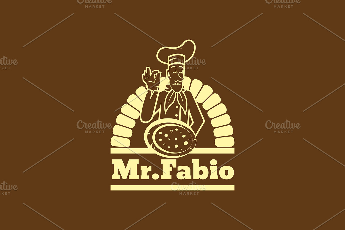Mr Fabio - Pizza Mascot Logo, a Branding & Logo Template by ashenterprise (Photo 2 of 2)