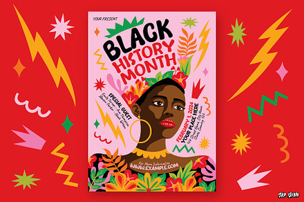 Vibrant Black History Month Flyer