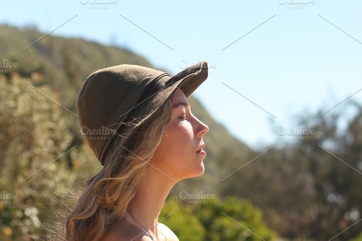Profile in Hat, Sunny Dunes, a Beauty & Fashion Photo by Chris Joel Campbell (Photo 2 of 2)