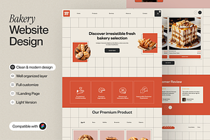 Bakery Landing Page, a Templates & Theme by sajon.co