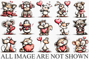 Animals Valentine Day Clipart, an Illustration by Canvas Craft (Thumbnail 3 of 6)