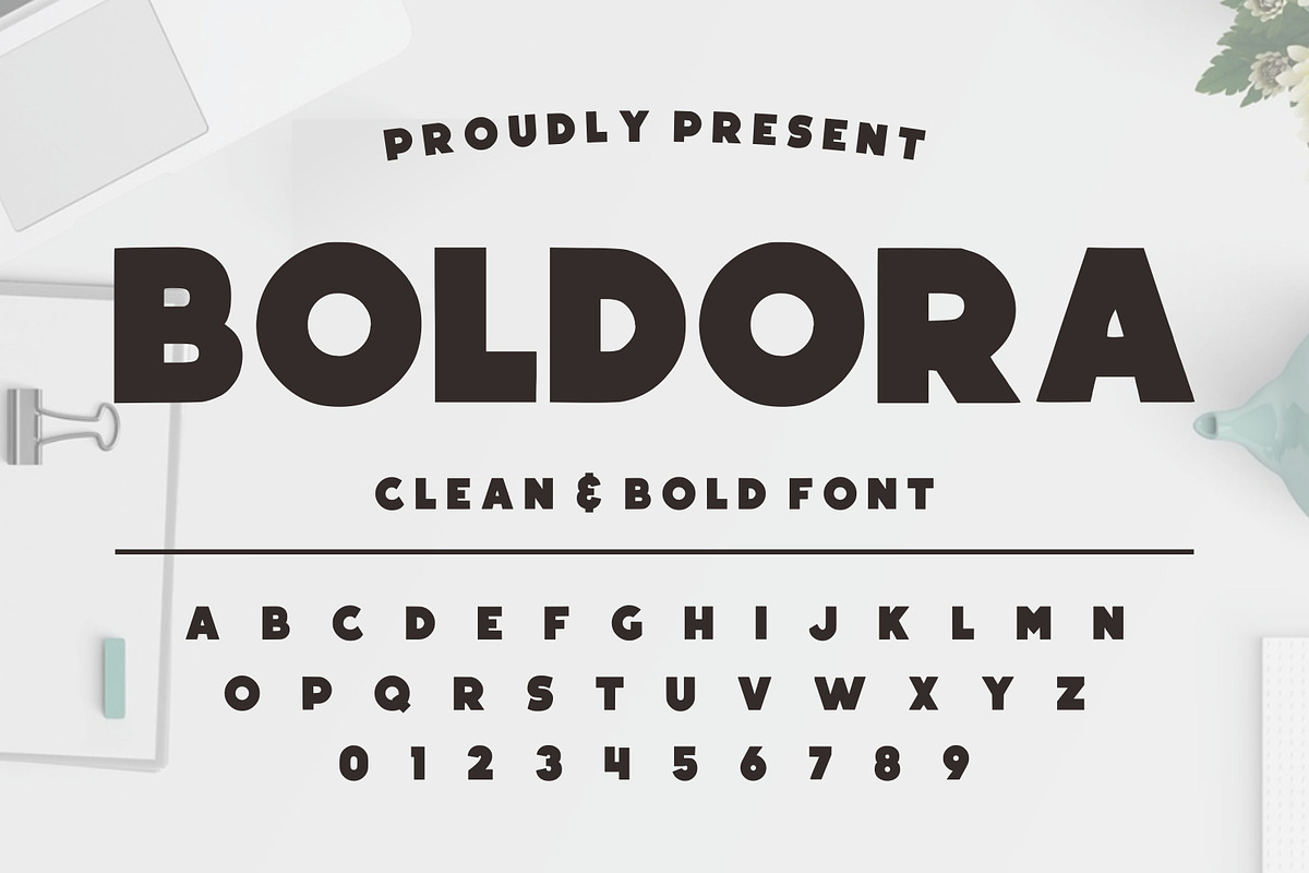 Boldora – Clean Bold Display Font, a Sans Serif Font by Limited.studio (Photo 1 of 7)