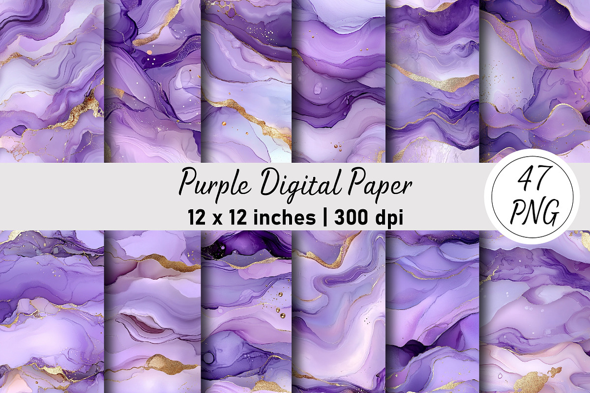 Purple Digital Paper, a Pattern Graphic by Digital Artistic99 (Photo 1 of 7)