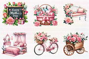 Pink Roses Pamper Time Clipart, an Illustration by CreationArt (Thumbnail 3 of 6)