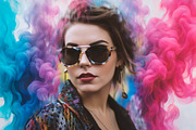 Neon Fusion Smoke Photo Effect, a Brushes & More by studiogstock (Thumbnail 1 of 2)
