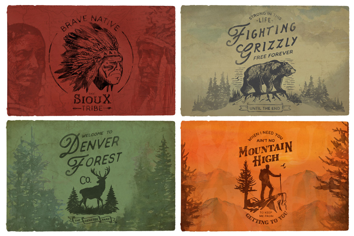 American Vintage Badges 6, a Branding & Logo Template by Opus Nigrum (Photo 4 of 7)