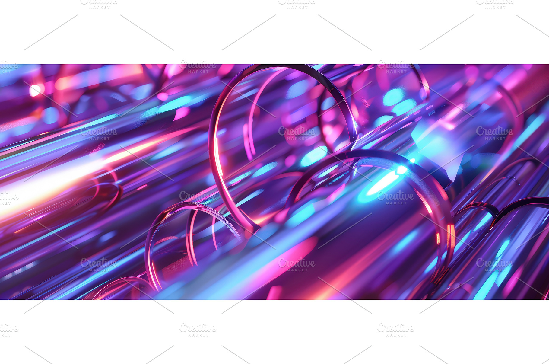 Futuristic neon tubes with glowing, an Abstract Photo by piter.goskov