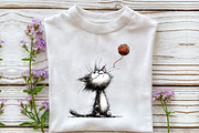 Whimsical Cat PNG Clipart, an Illustration by OK Design (Thumbnail 5 of 6)