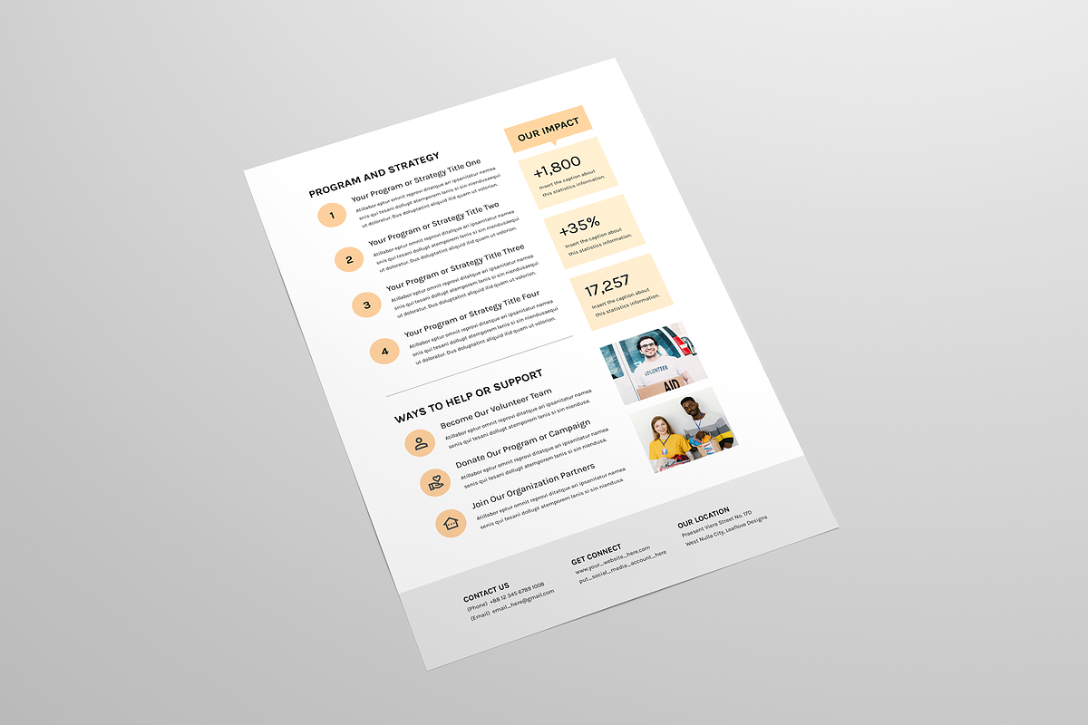 Nonprofit Organization Fact Sheet, a Flyer Template by Leaflove (Photo 3 of 5)