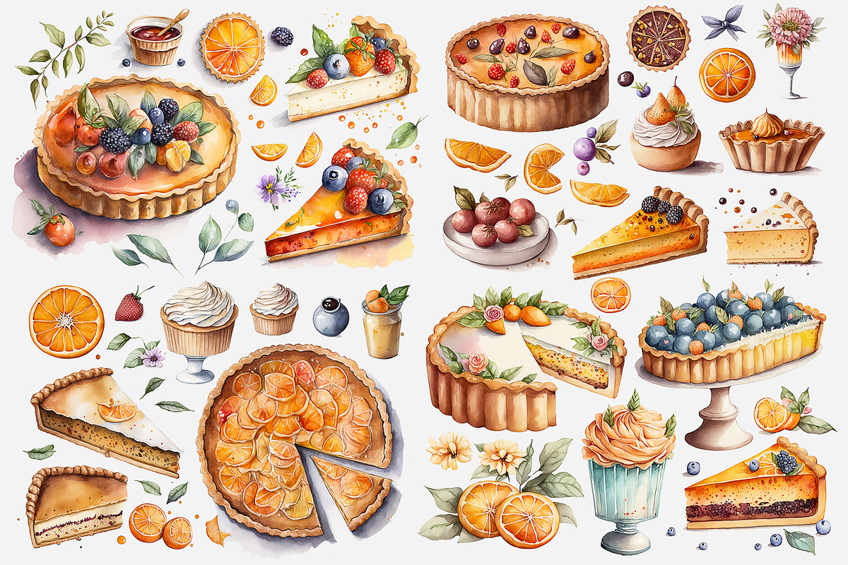 Collection of sweet baked goods, a Food Illustration by Giordano Aita Graphics (Photo 2 of 3)