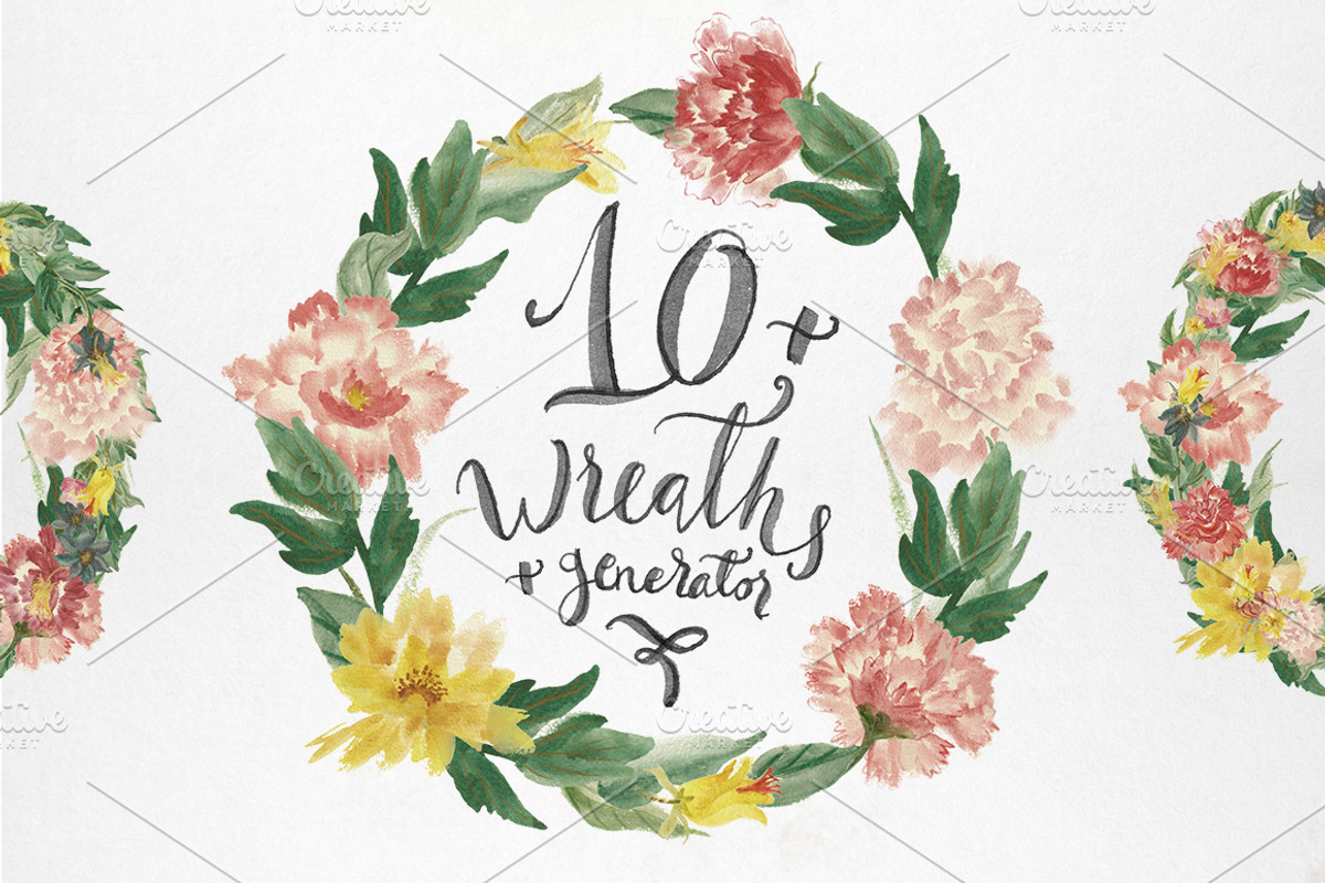 Watercolor flower DIY Pack, an Illustration by Blessed Print (Photo 6 of 7)