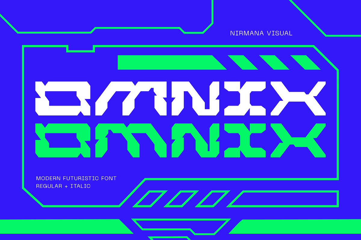Ireon Cyberpunk - Modern Logo Font, a Sans Serif Font by Nirmana Visual (Photo 9 of 9)