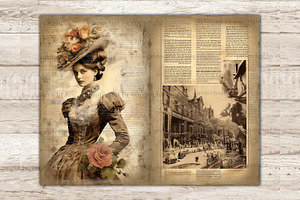 Vintage Woman Junk Journal Page