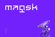Magsk Futuristic Tech Font, a Font by baqoos (Thumbnail 1 of 10)