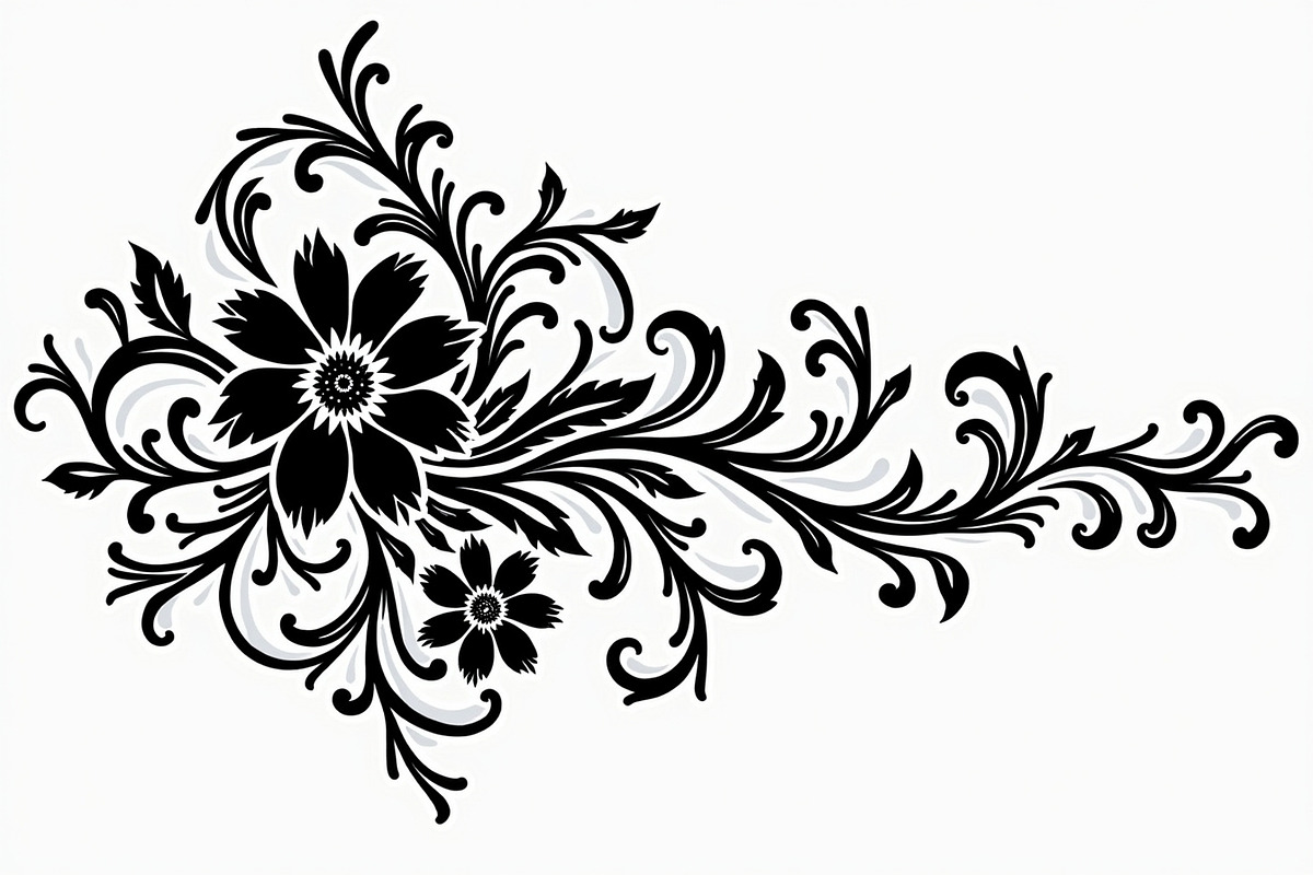 Elegant Floral Ornament Set, an Illustration by BIPLOB EXPERT (Photo 10 of 21)