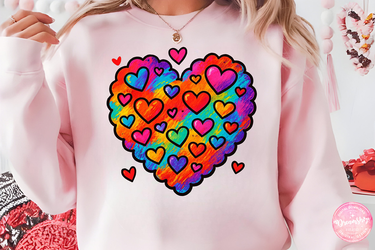 Brushstroke Valentine Heart PNG, an Illustration by CreationArt (Photo 5 of 5)
