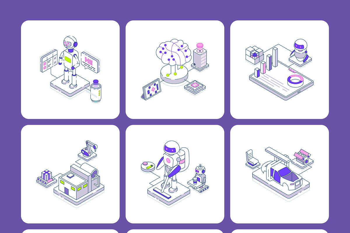 200 Technology and AI Isometric, a Technology Illustration by Vectors Market (Photo 9 of 19)