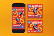 Red Quirky 10K Marathon Flyer Set, a Flyer Template by graphicook (Thumbnail 3 of 3)