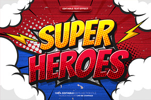 Super Heroes Old Comic Text Effect