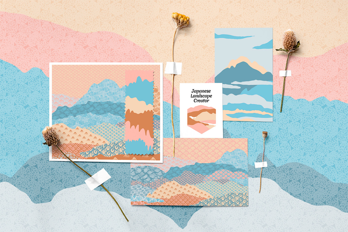 Abstract Japanese Landscape Creator, an Object Graphic by Julie&Taily (Photo 2 of 23)