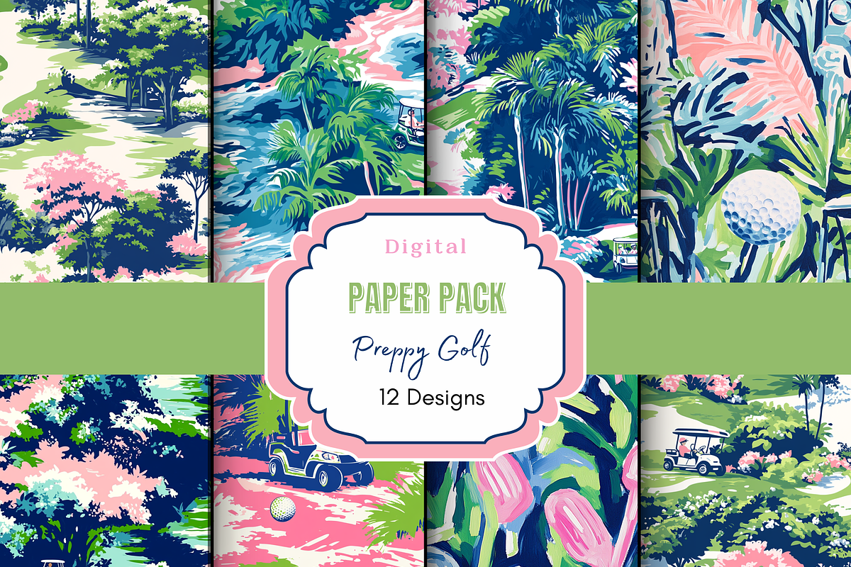 Preppy Golf Print, a Pattern Graphic by Paper & Pattern Studio (Photo 1 of 8)
