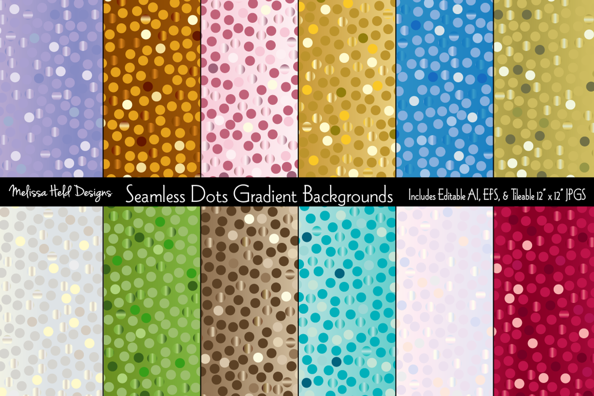 Seamless Dots Gradient Backgrounds