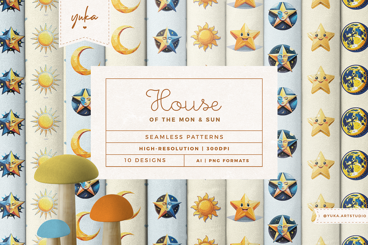 The House of Moon & Sun, a Decorative Illustration by Yuka Baby (Photo 3 of 9)