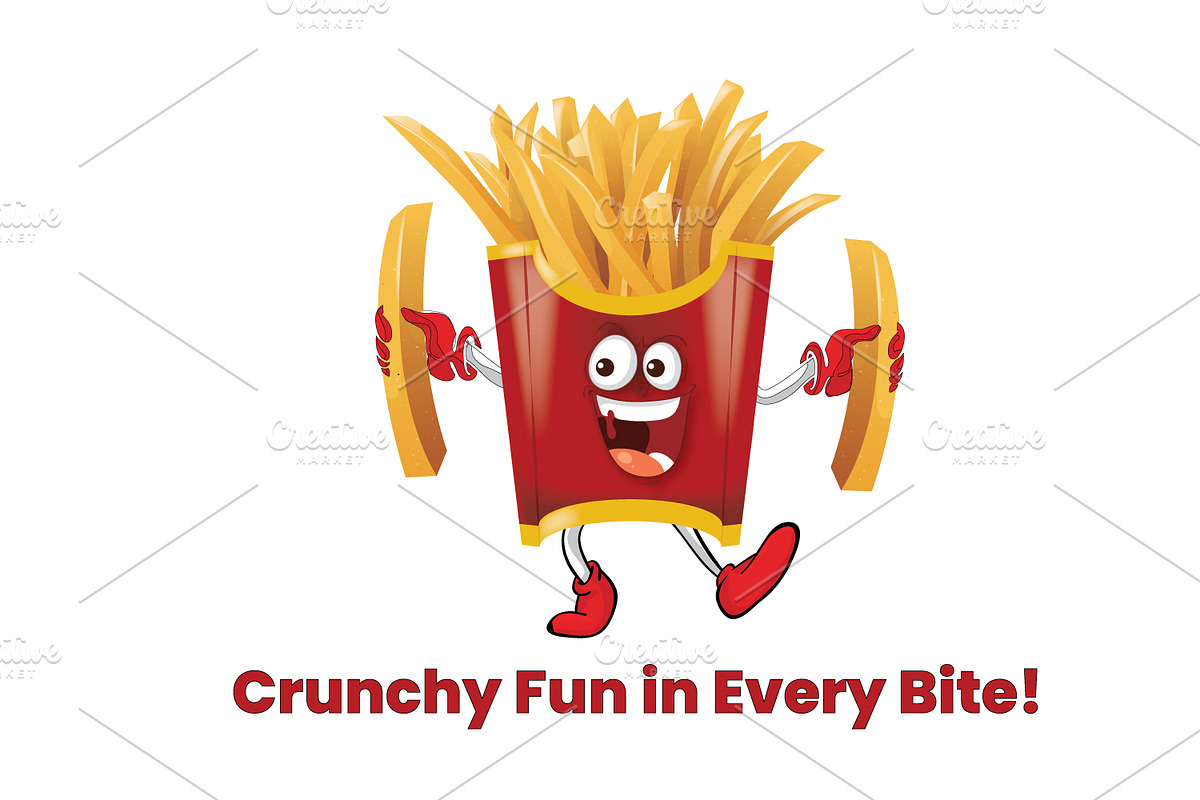 Happy Fries Character Branding logo, a Branding & Logo Template by FusionadCreates (Photo 2 of 2)