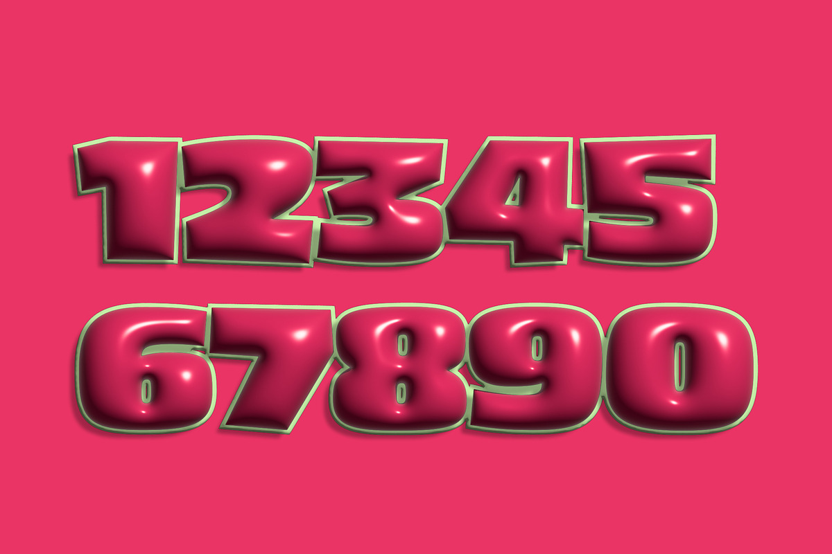 Glossy Inflated Bubble Text Effect preview 2