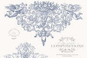 Baroque Vintage Vector Frames Crests, a Decorative Illustration by Veris Studio (Thumbnail 8 of 12)