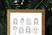 Women's Portraits Doodle Ink Pen Art, a Person Illustration by Chloe's Illustrations (Thumbnail 3 of 3)
