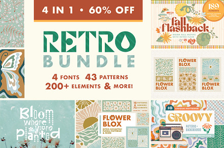 60% OFF Retro Bundle, a Background Graphic by Anugraha Design
