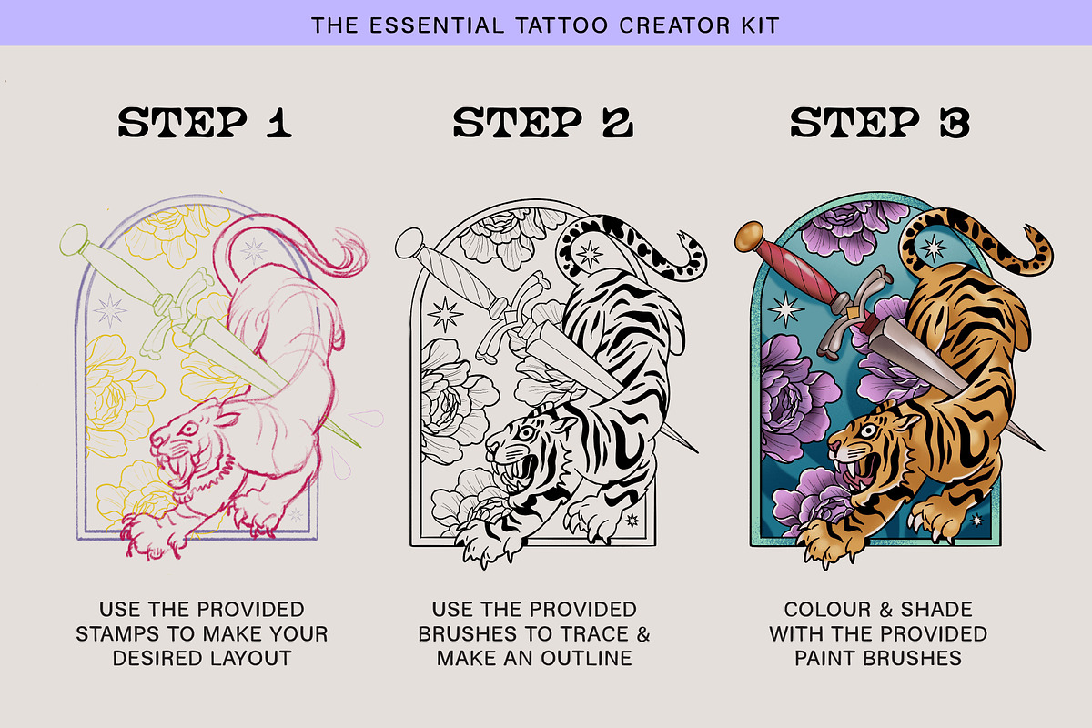 The Essential Tattoo Creator Kit, a Brushes & More by Good Kid Studio (Photo 2 of 8)