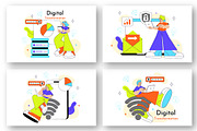 10 Global Digital Transformation, a Technology Illustration by denayunebgt (Thumbnail 2 of 4)