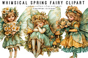 Whimsical Spring Fairy Clipart, an Illustration by SinaCreation (Thumbnail 1 of 9)