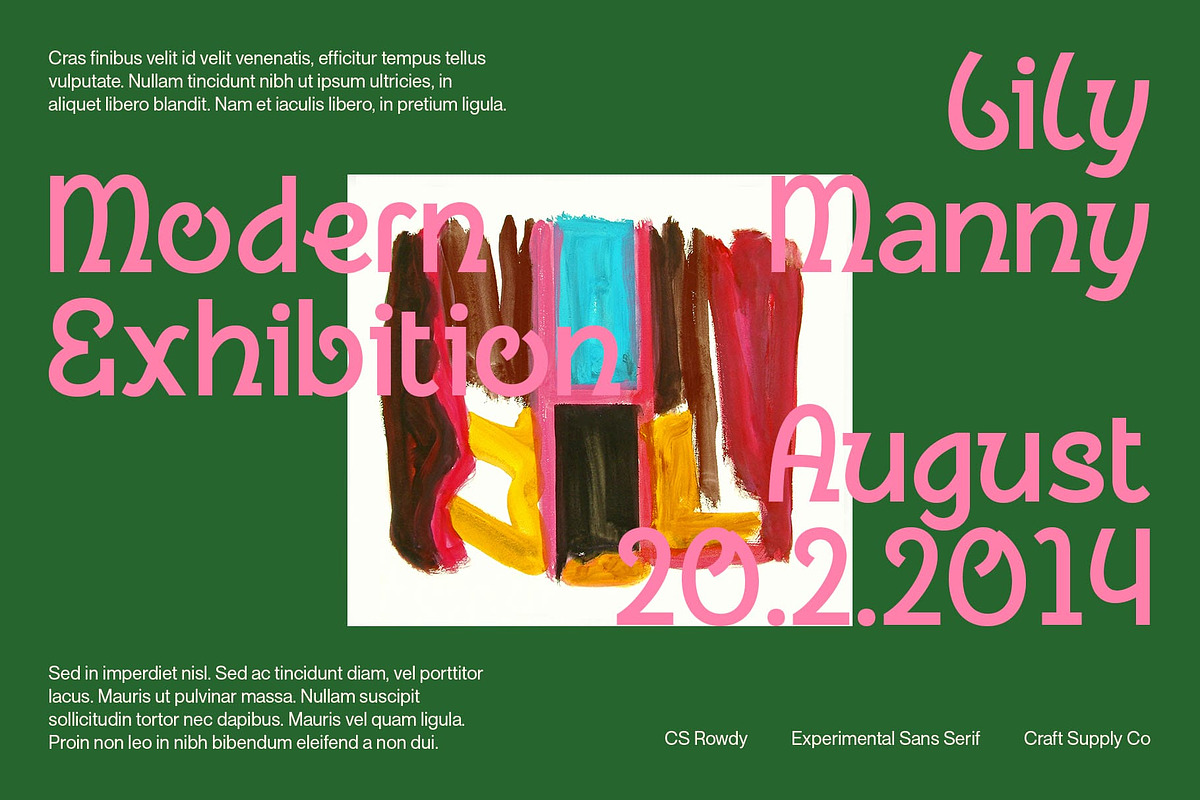 CS Rowdy – Experimental Font, a Sans Serif Font by Craft Supply Co. (Photo 5 of 8)